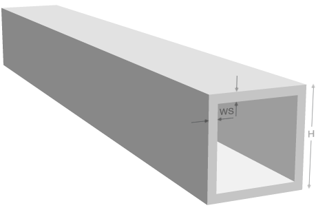 Aluminium Vierkantrohr 6060 T66