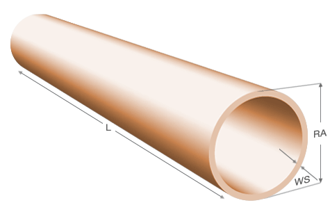 Kupfer-Industrie-Rohr DIN EN 12449 CW024A hart