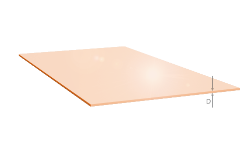Kupferblech foliert