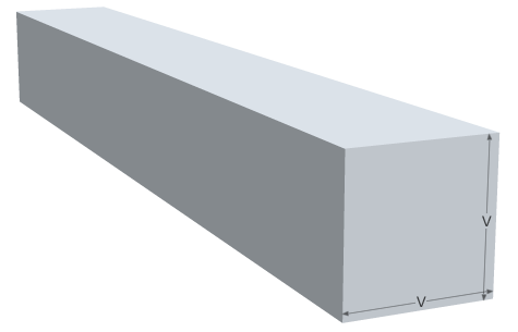 Aluminiumvierkantstangen 6060 gepresst