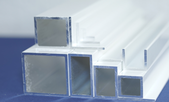 Aluminium Vierkantrohr pulverbeschichtet Farbe: RAL 9016 - wei wei RAL 9016