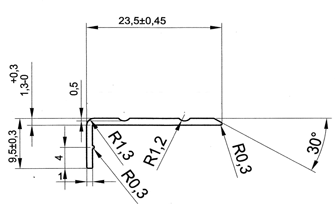 Aluminiumsonderprofil Aluminium gerieft
