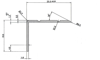 Aluminiumsonderprofil Aluminium gerieft
