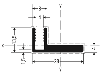 Aluminiumspezialprofil fr ALUCOBOND Aluminium gepresst