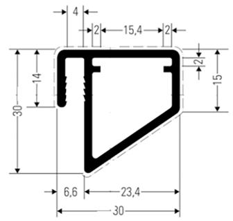 Aluminiumspezialprofil fr ALUCOBOND Aluminium gepresst