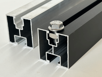 Solarprofile und Komponenten Aluminium schwarz