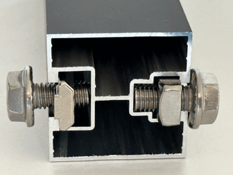 Solarprofile und Komponenten Aluminium schwarz