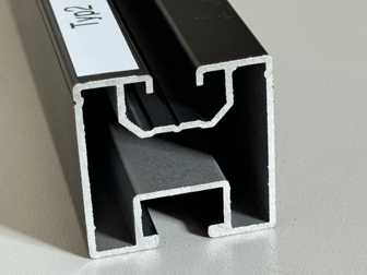 Solarprofile und Komponenten Aluminium schwarz