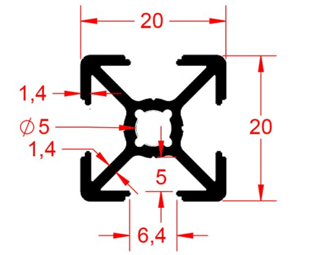 Konstruktionsprofile / Zubehr Aluminium E6/EV1