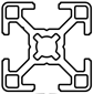 VERB NUT8 ELOXIERT 30X30