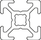VERB NUT6 ELOXIERT 20X20X