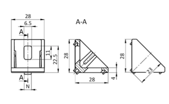Konstruktionsprofile / Zubehr Zink blank