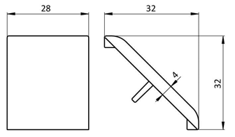 Konstruktionsprofile / Zubehr Kunststoff schwarz
