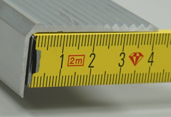 Aluminiumsonderprofil Aluminium gerieft