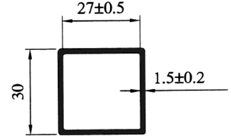 Aluminium Vierkantrohr 6060 ra=0,8